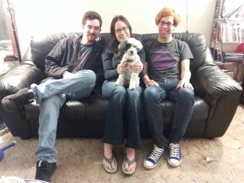 Surrounded by three of my dearest friends, I am very much myself.