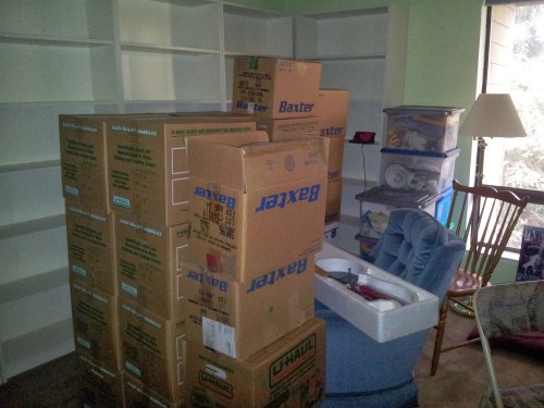 These boxes hold most of my library.