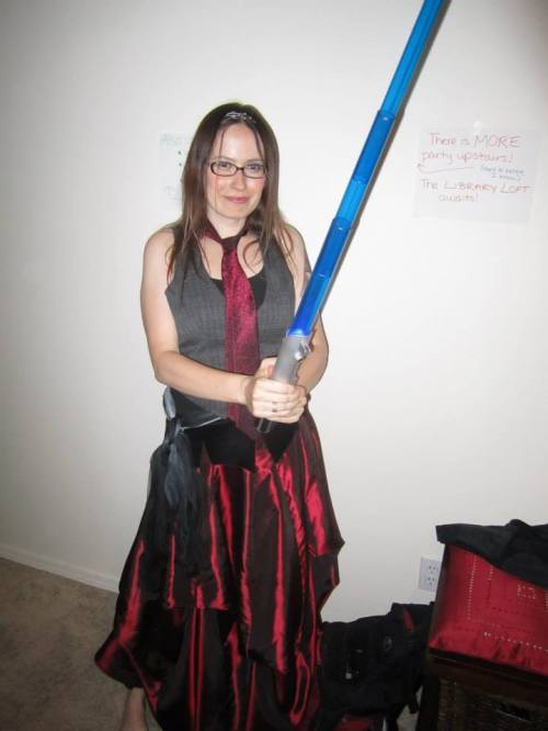 With my shiny lightsaber that makes cool noises!