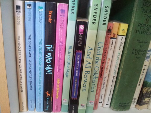 My collection of Zilpha Keatley Snyder novels.