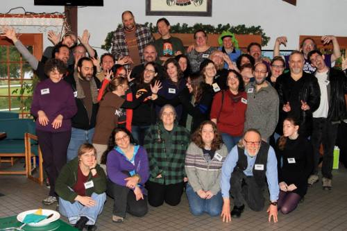 Writers in action! Photo by Andrew Williams.