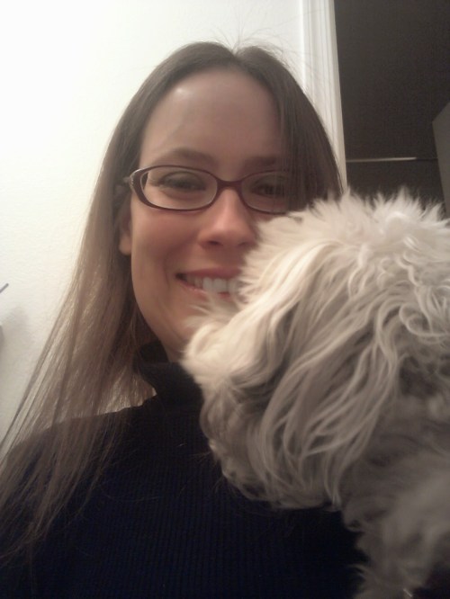 I was going to post a photo with human friends, but then I didn't want to leave anybody out, so here is me with my best dog friend instead.